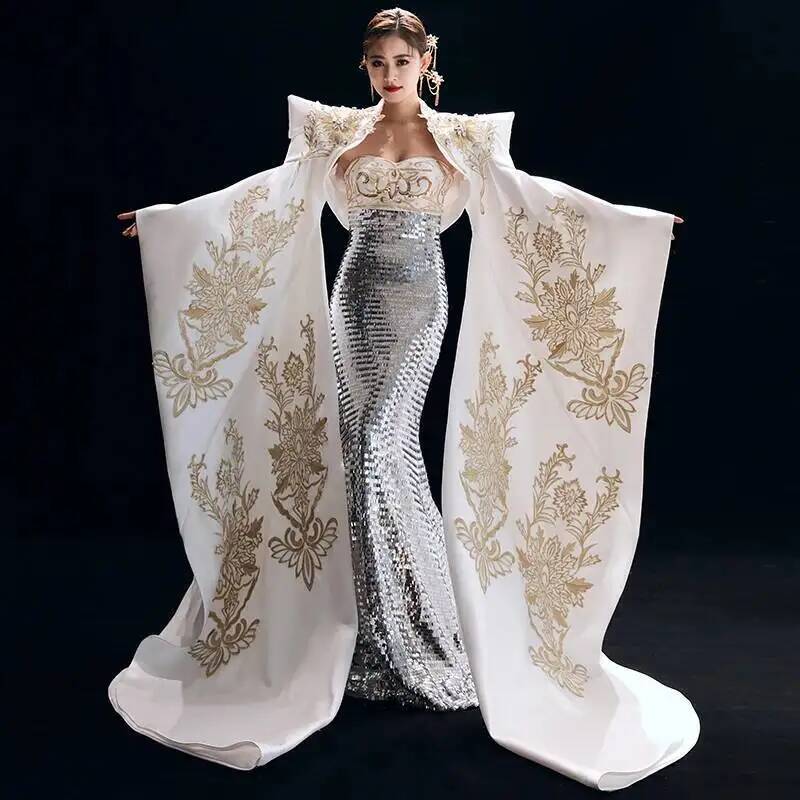 Formal Dress - فستان سهرة أنيق بأسلوب صيني للسيدات،