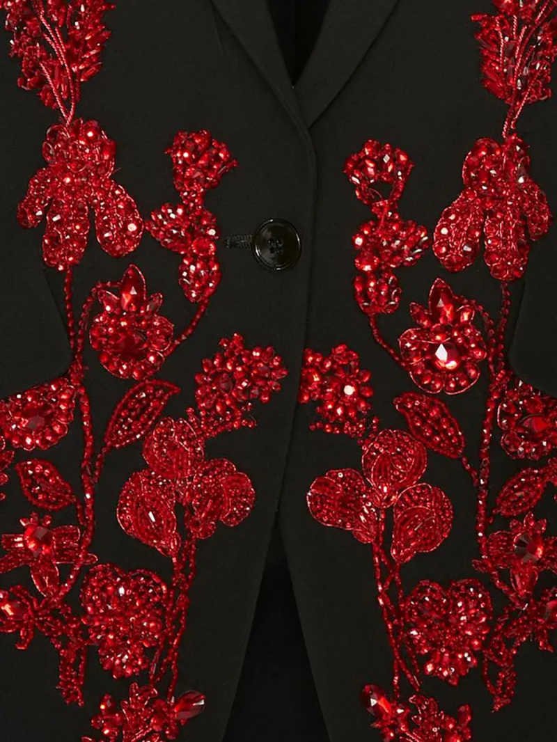 الدعاوى النسائية الحديثة مطرز  - مراجعة Womens Blazer وسعره
