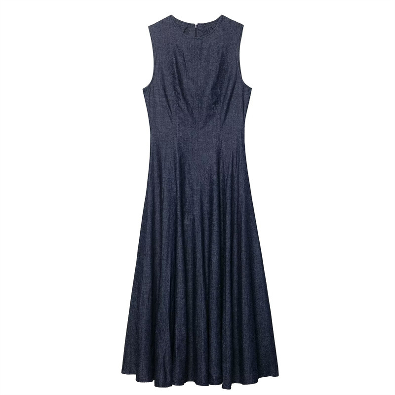 فستان متوسط الطول من قماش الدن - مراجعة Midi Dress وسعره
