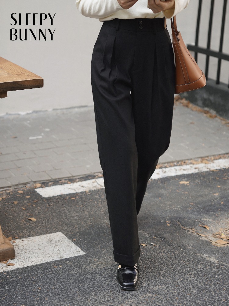 بنطلون عالي الخصر يشبه الصوف ل - مراجعة Tailored Trouser Wide وسعره