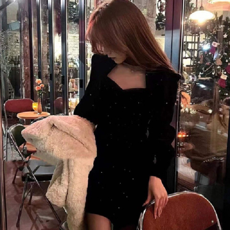 فستان نسائي مخملي لامع ناعم ،  - مراجعة Women'S Red Formal Wear وسعره