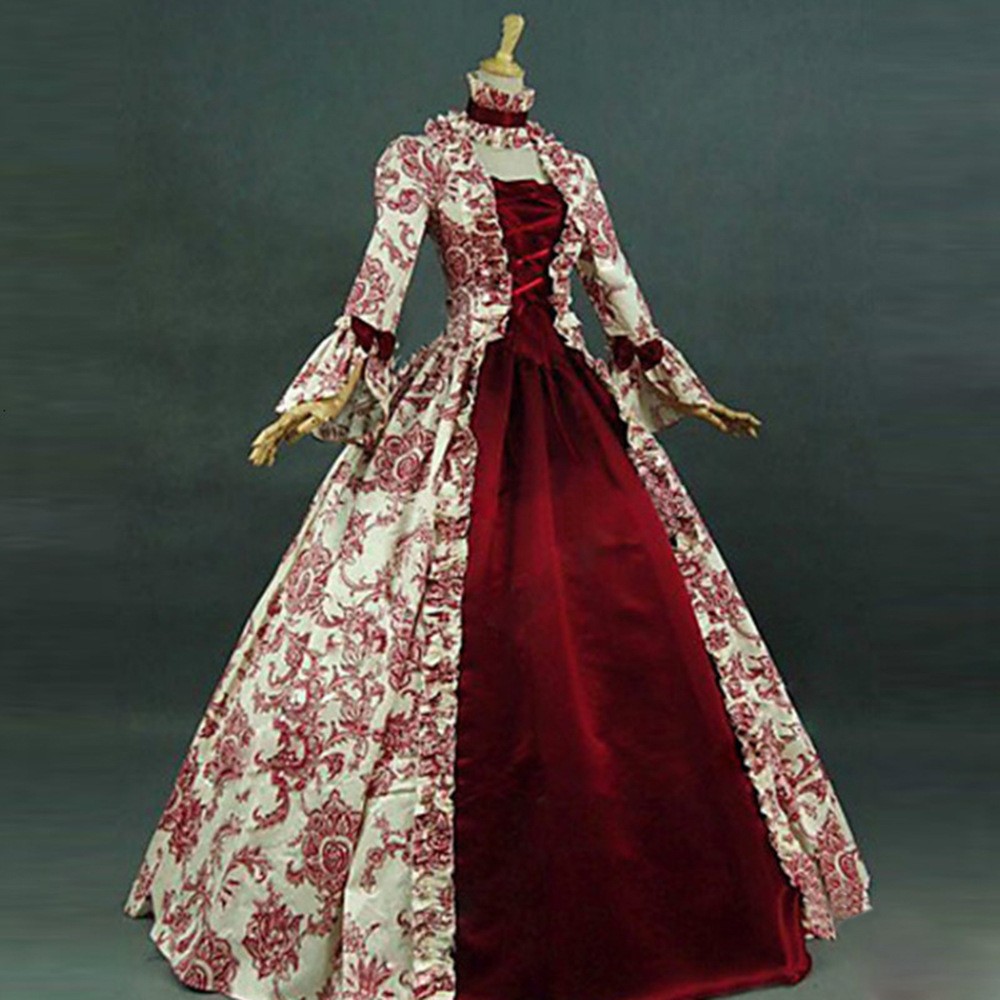 فستان ريترو مطبوع بأكمام طويلة - مراجعة Evening Gown وسعره