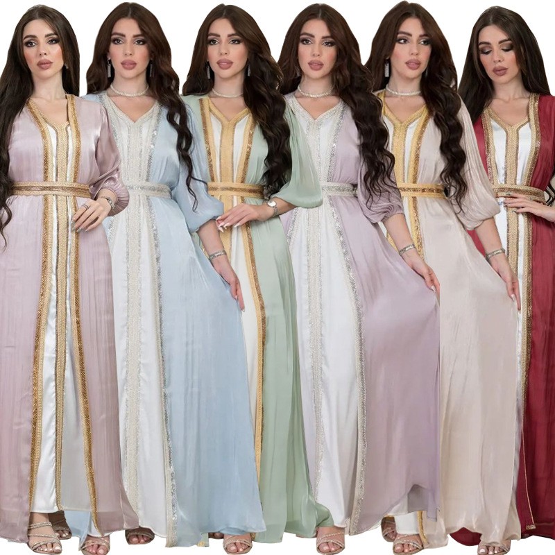فستان سهرة طويل من الساتان بلو - مراجعة Formal Dress وسعره