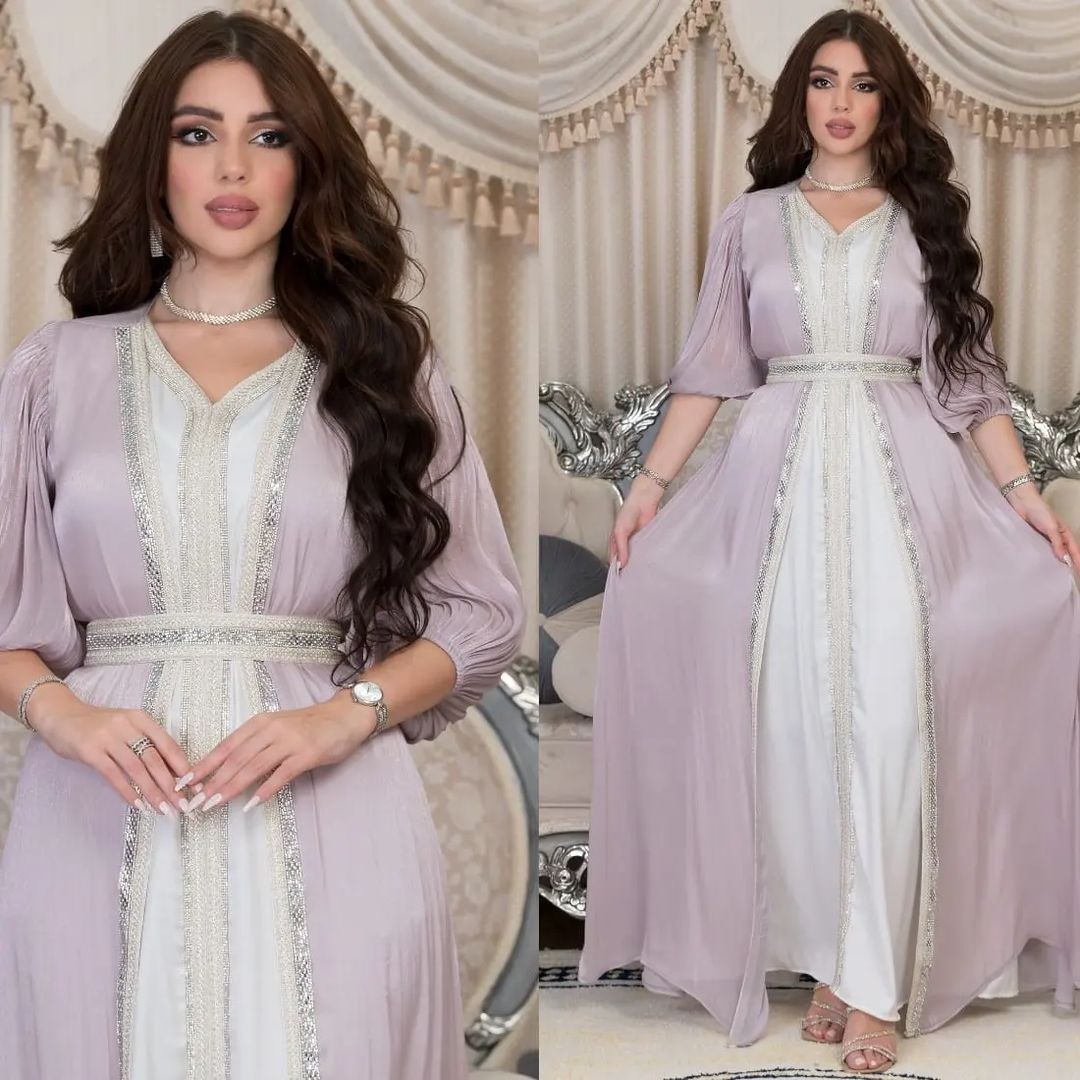 فستان سهرة طويل من الساتان بلو - مراجعة Formal Dress وسعره